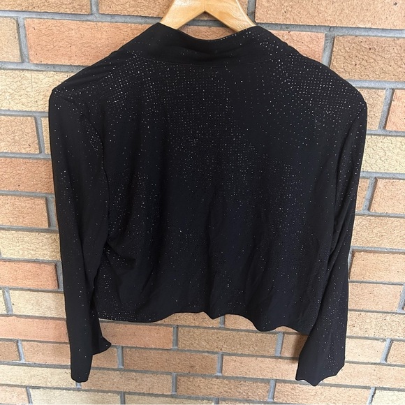Calvin Klein Open Front Sparkle Cropped Cardigan Shawl Size XL - Picture 4 of 6